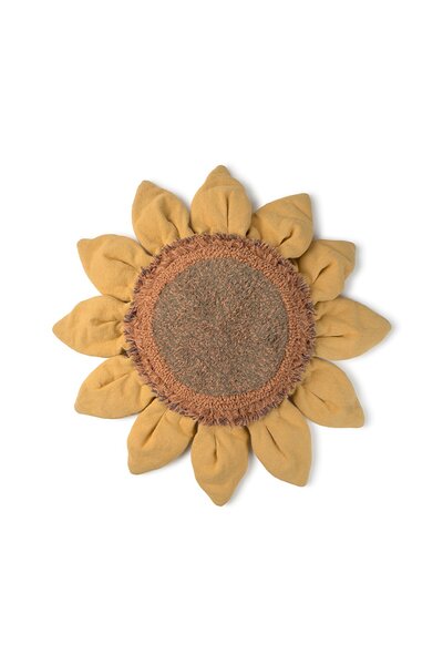 Vloer Kussen Sunflower 90 x 90 cm Honey, Brown
