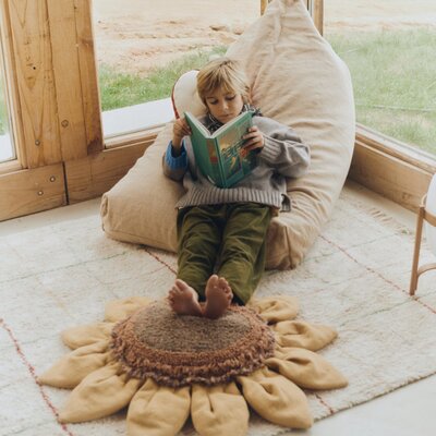 Vloer Kussen Sunflower 90 x 90 cm Honey, Brown Vloer Kussen Sunflower 90 x 90 cm Honey, Brown