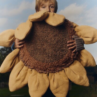 Vloer Kussen Sunflower 90 x 90 cm Honey, Brown Vloer Kussen Sunflower 90 x 90 cm Honey, Brown