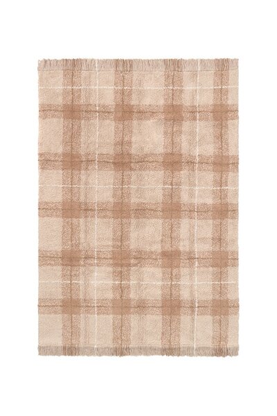Wasbaar tapijt Tartan Rose 90 x 120 cm Pink