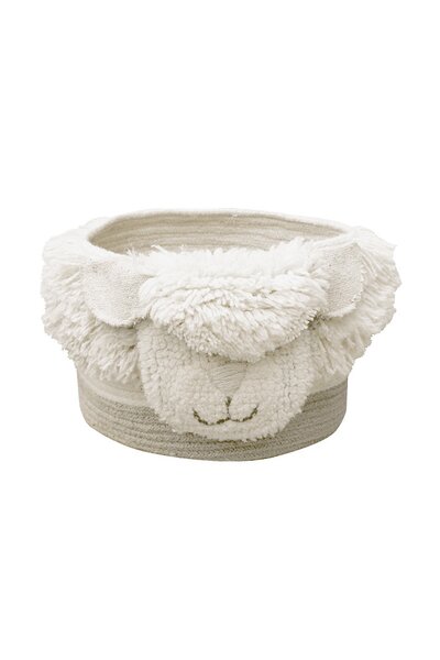 Mand Neus Schaap 30 x 27 x 22 cm White, Natural Mand Neus Schaap 30 x 27 x 22 cm White, Natural