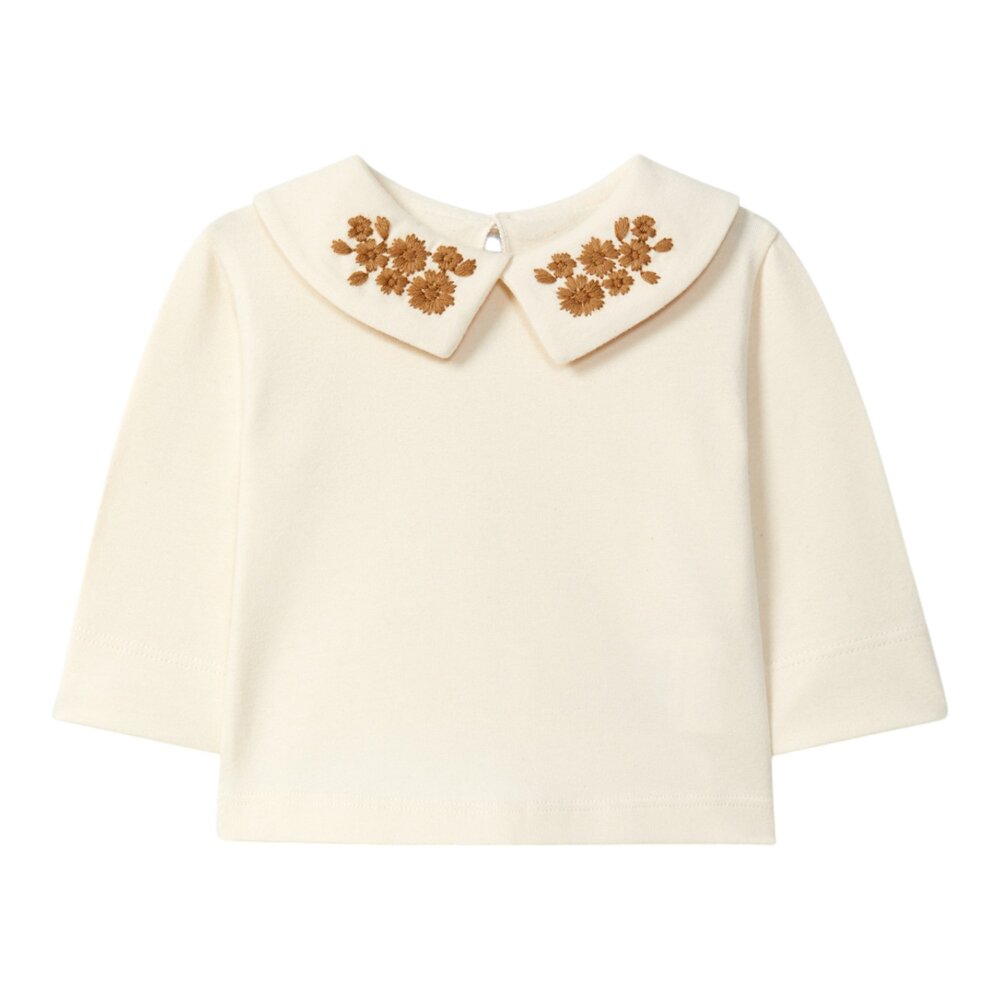 T-shirt lange mouwen collar Almond