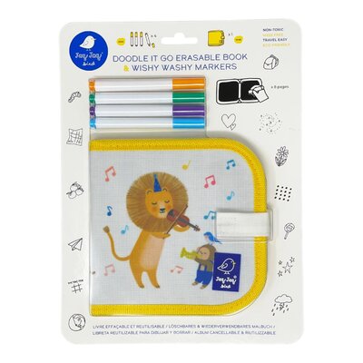 Doodle it & Go uitwisbaar boekje met wishy washy markers Leeuw