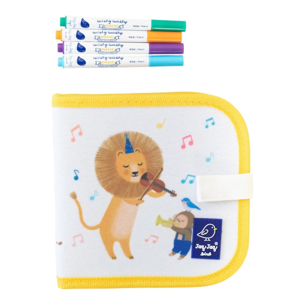 Doodle it & Go uitwisbaar boekje met wishy washy markers Leeuw
