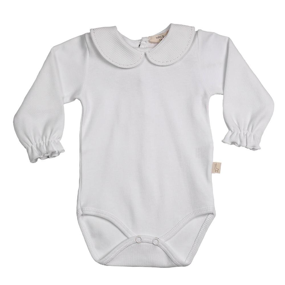 Romper met Pique Kraag - Pink Stitches Pink Wit