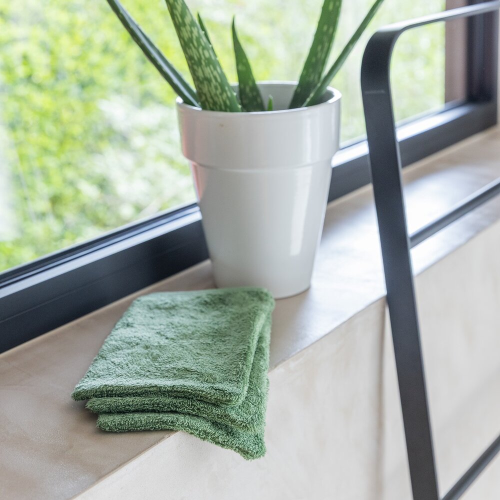 Washandjes (3 stuks) Aloe green