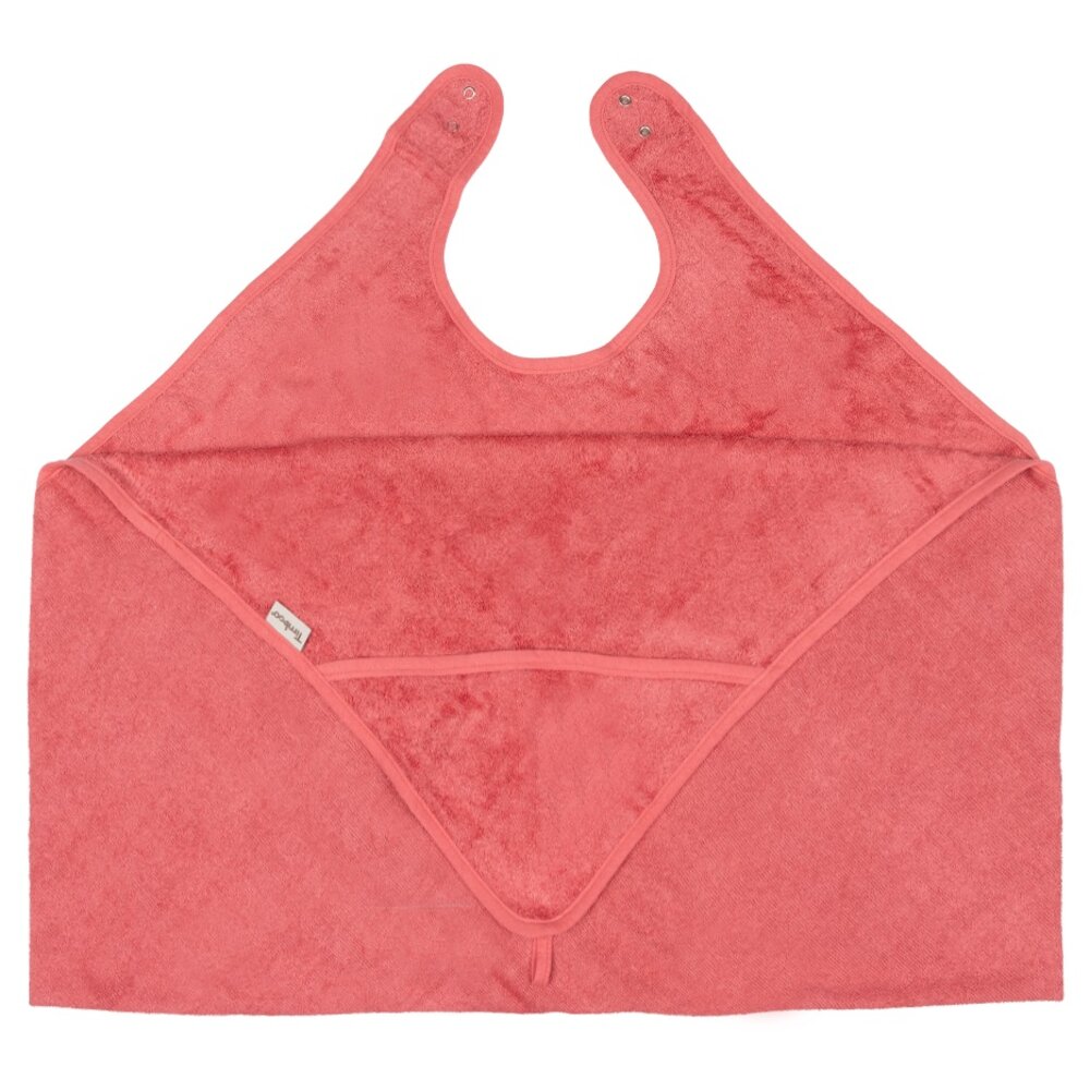 Badcape / Knuffelhanddoek (98x104cm) Raspberry Rose