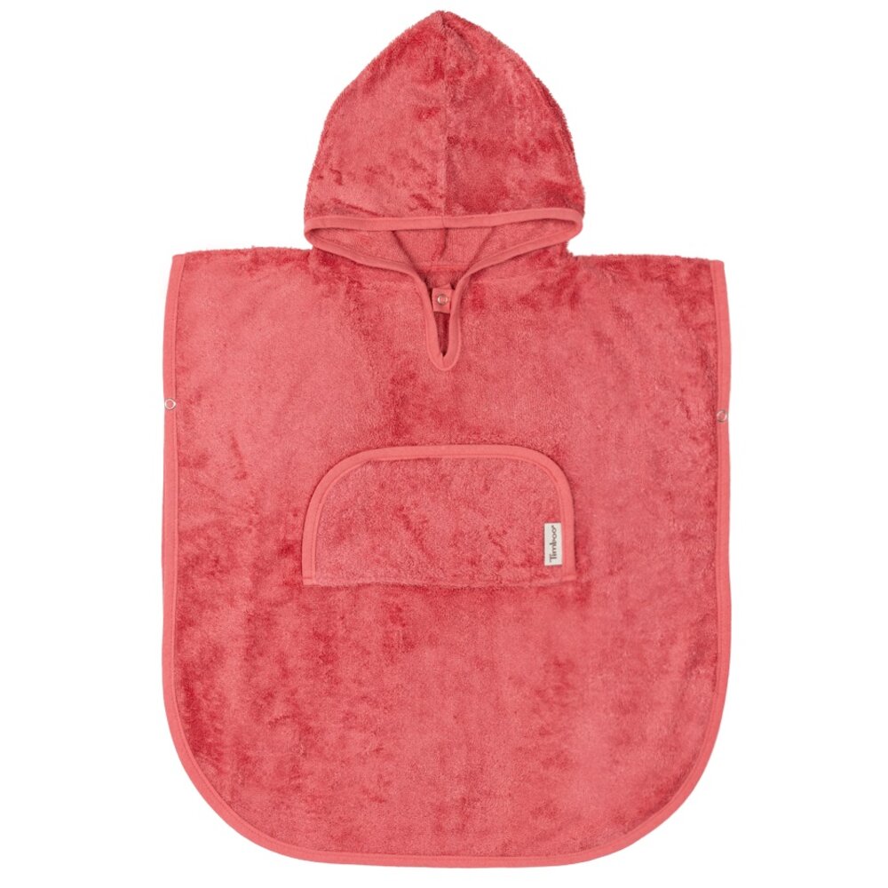 Poncho v-neck (2-4y) Raspberry Rose