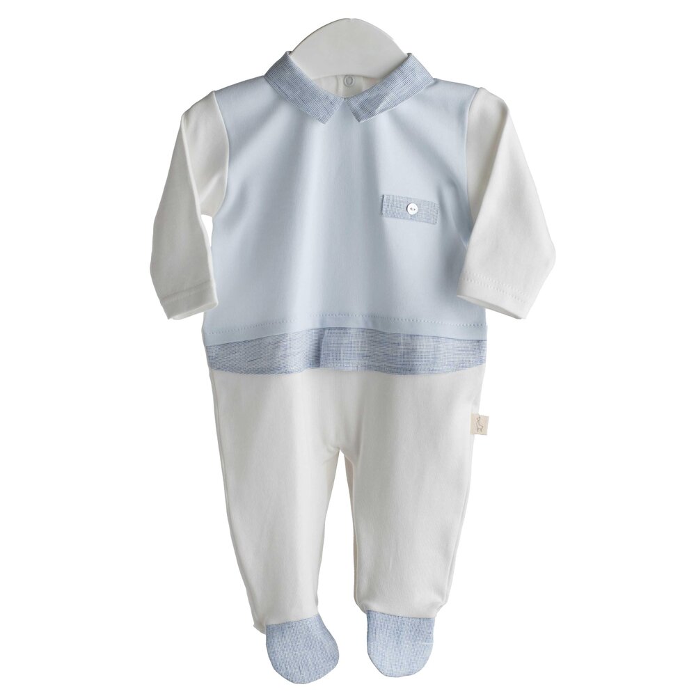 Babypakje linnen blauw katoen
