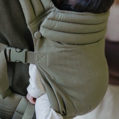 Full-Buckle Ergonomische Draagzak Chevron Moss