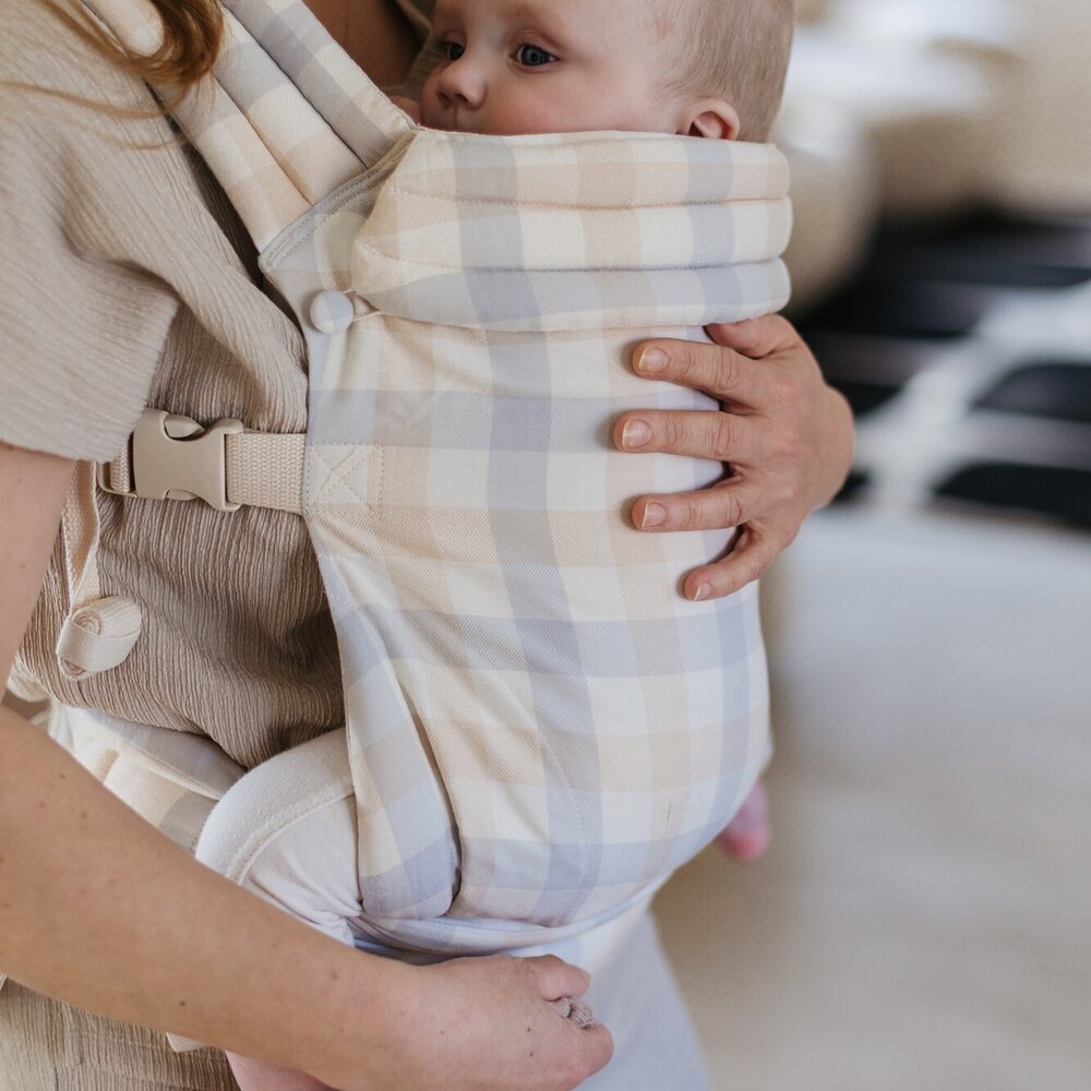 Full-Buckle Ergonomische Draagzak Checker Grey Cream Full-Buckle Ergonomische Draagzak Checker Grey Cream