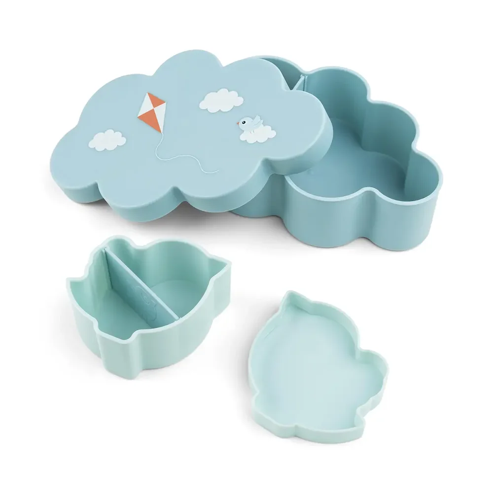 Lunch & snack box w/straw bottle Playground Blue Lunch & snack box w/straw bottle Playground Blue