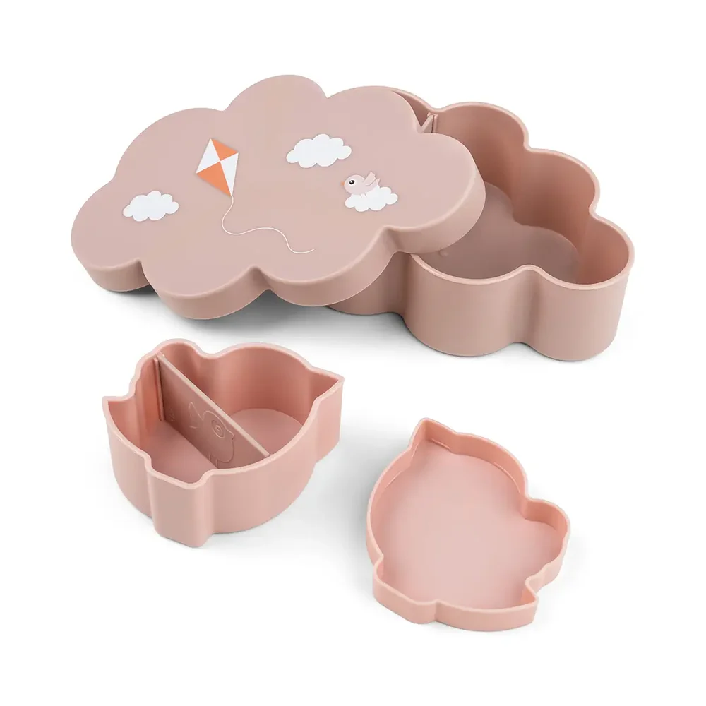 Lunch & snack box w/straw bottle Playground Powder
