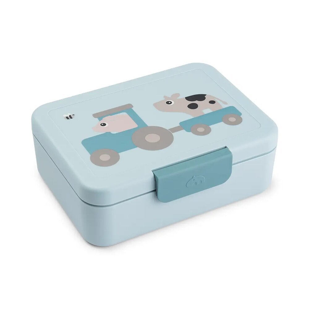 Lunch box w/divider Tiny farm Blue Lunch box w/divider Tiny farm Blue
