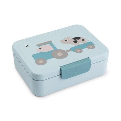 Lunch box w/divider Tiny farm Blue Lunch box w/divider Tiny farm Blue