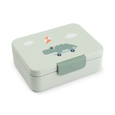 Lunch box w/divider Playground Gree