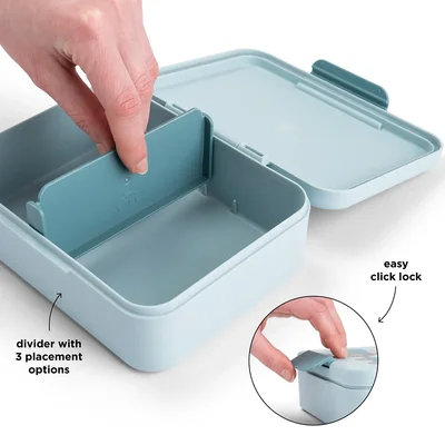 Lunch box w/divider Tiny farm Blue Lunch box w/divider Tiny farm Blue