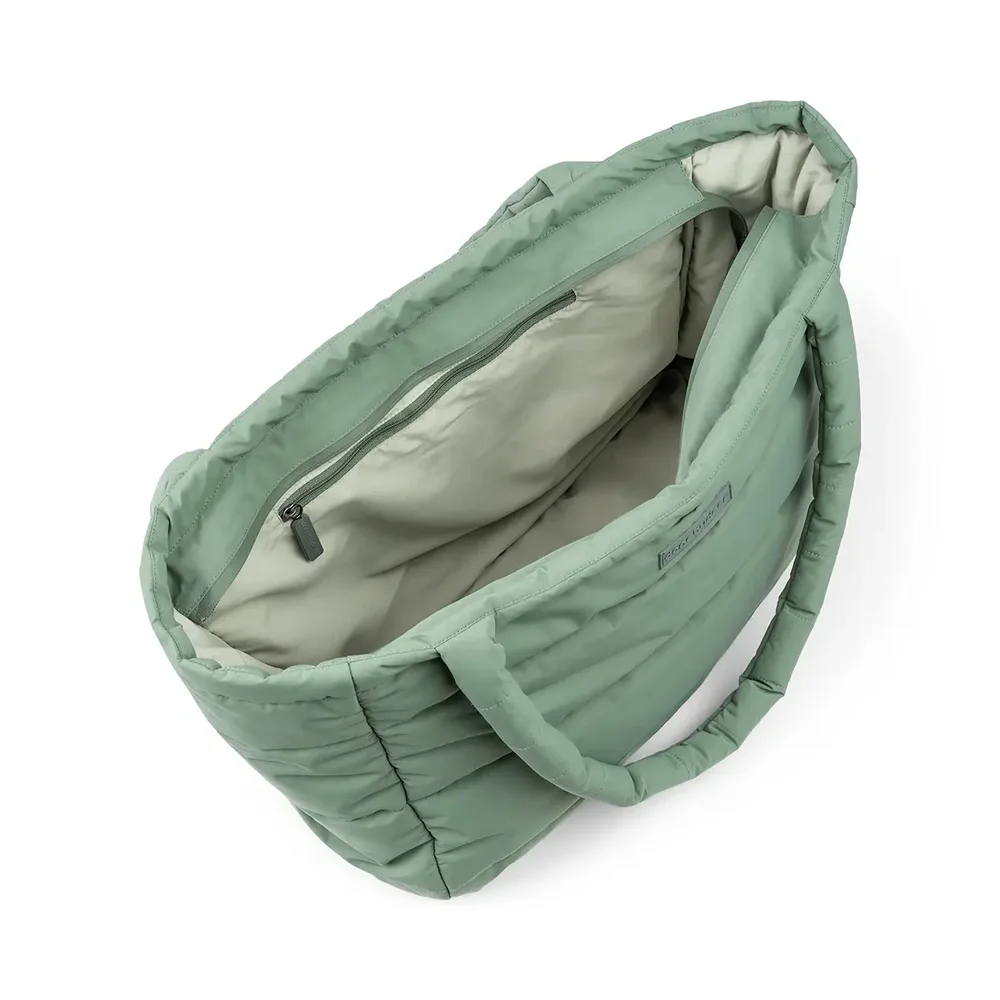 Quilted changing tote bag Green Quilted changing tote bag Green