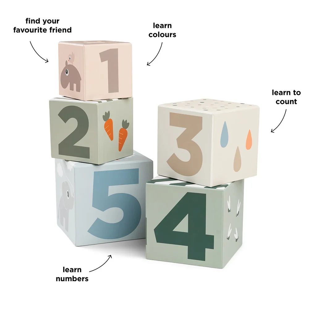Stacking cubes 5 pcs Deer friends Co Stacking cubes 5 pcs Deer friends Co