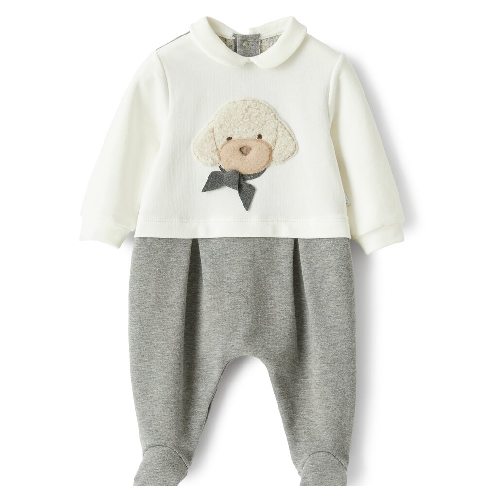Babypakje met hond Milk/ Grey