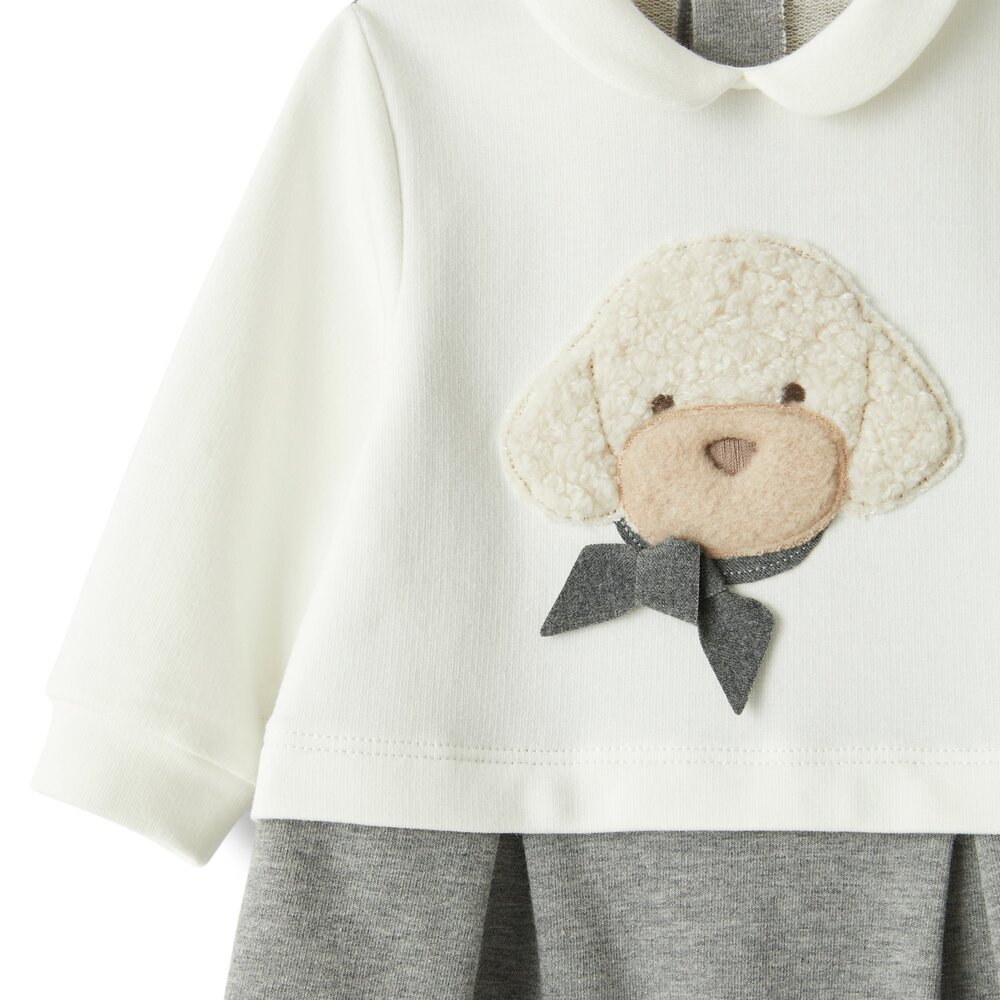 Babypakje met hond Milk/ Grey