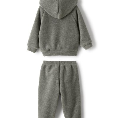 2-delige jogging grijs met beertje Iron Grey