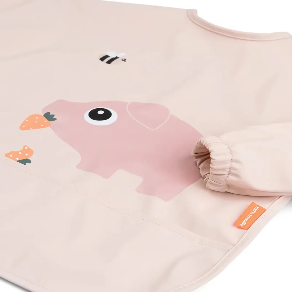 Sleeved pocket bib Tiny farm Powde