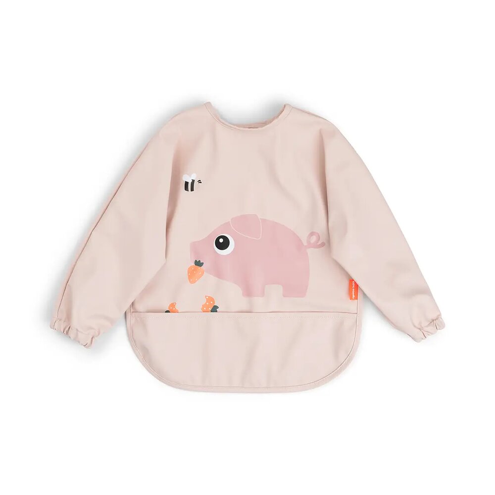 Sleeved pocket bib Tiny farm Powde