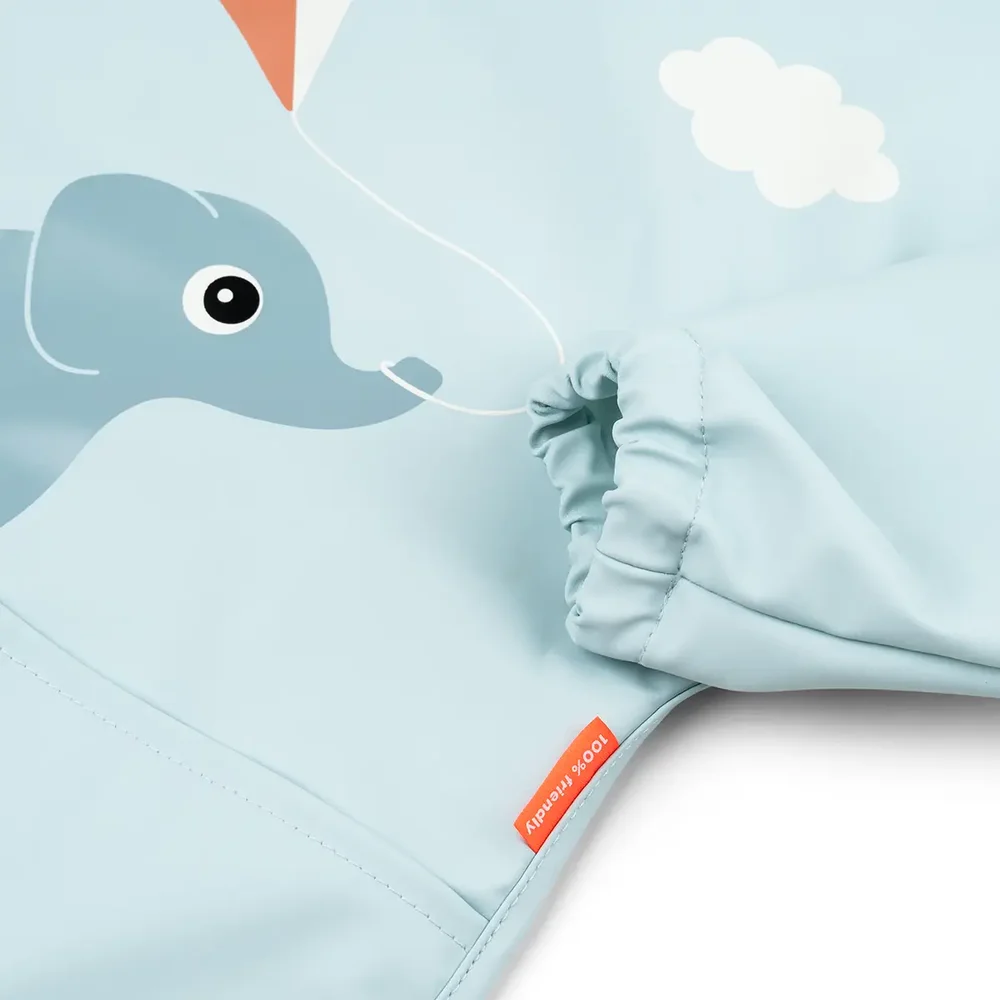 Sleeved pocket bib Playground Blue Sleeved pocket bib Playground Blue
