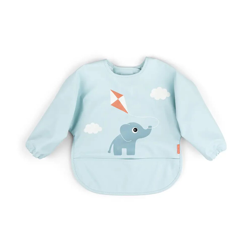 Sleeved pocket bib Playground Blue Sleeved pocket bib Playground Blue