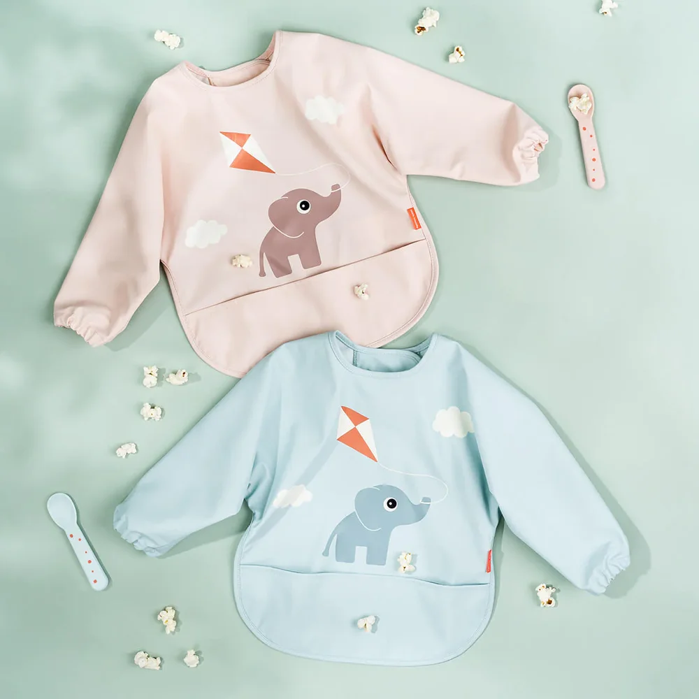 Sleeved pocket bib Playground Blue Sleeved pocket bib Playground Blue