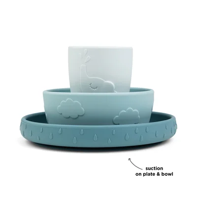 Stick&Stay dinner set Deer friends Blue Stick&Stay dinner set Deer friends Blue
