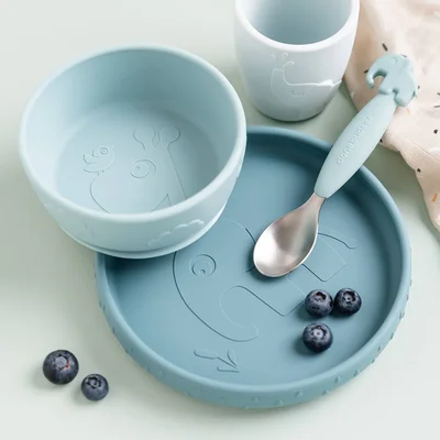 Stick&Stay dinner set Deer friends Blue Stick&Stay dinner set Deer friends Blue