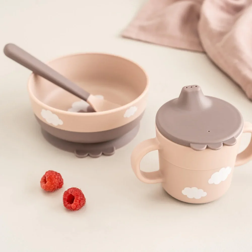 Foodie first meal set suction Happy clouds Po Foodie first meal set suction Happy clouds Po