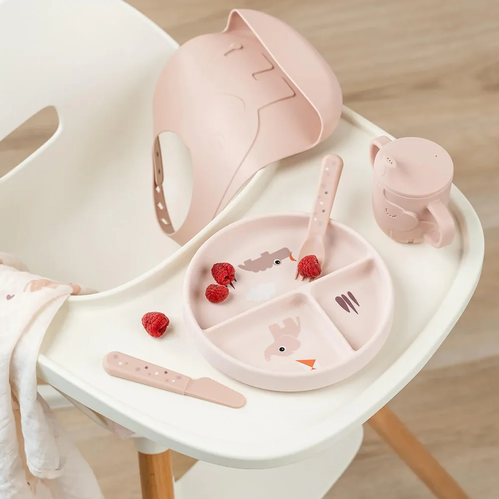 Stick&Stay compartment plate Playground Powder