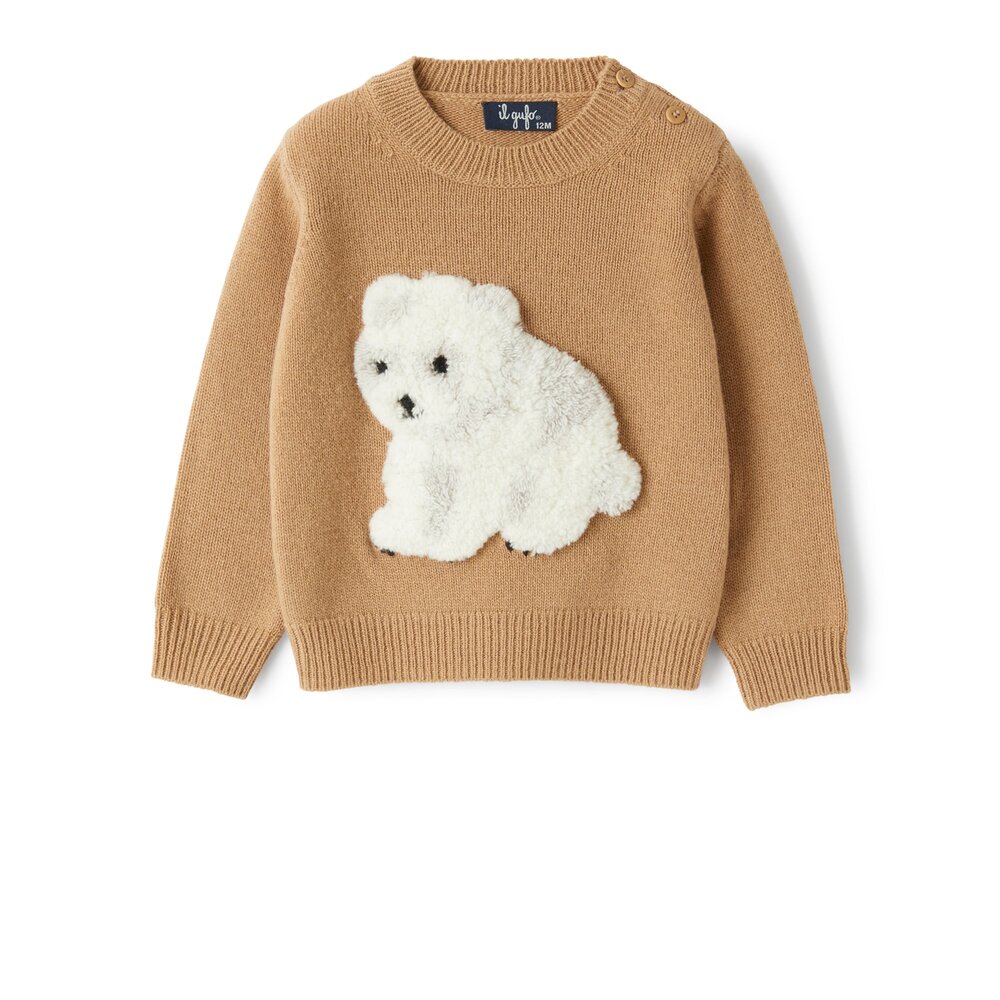 Trui Tricot met ijsbeer Bruin
