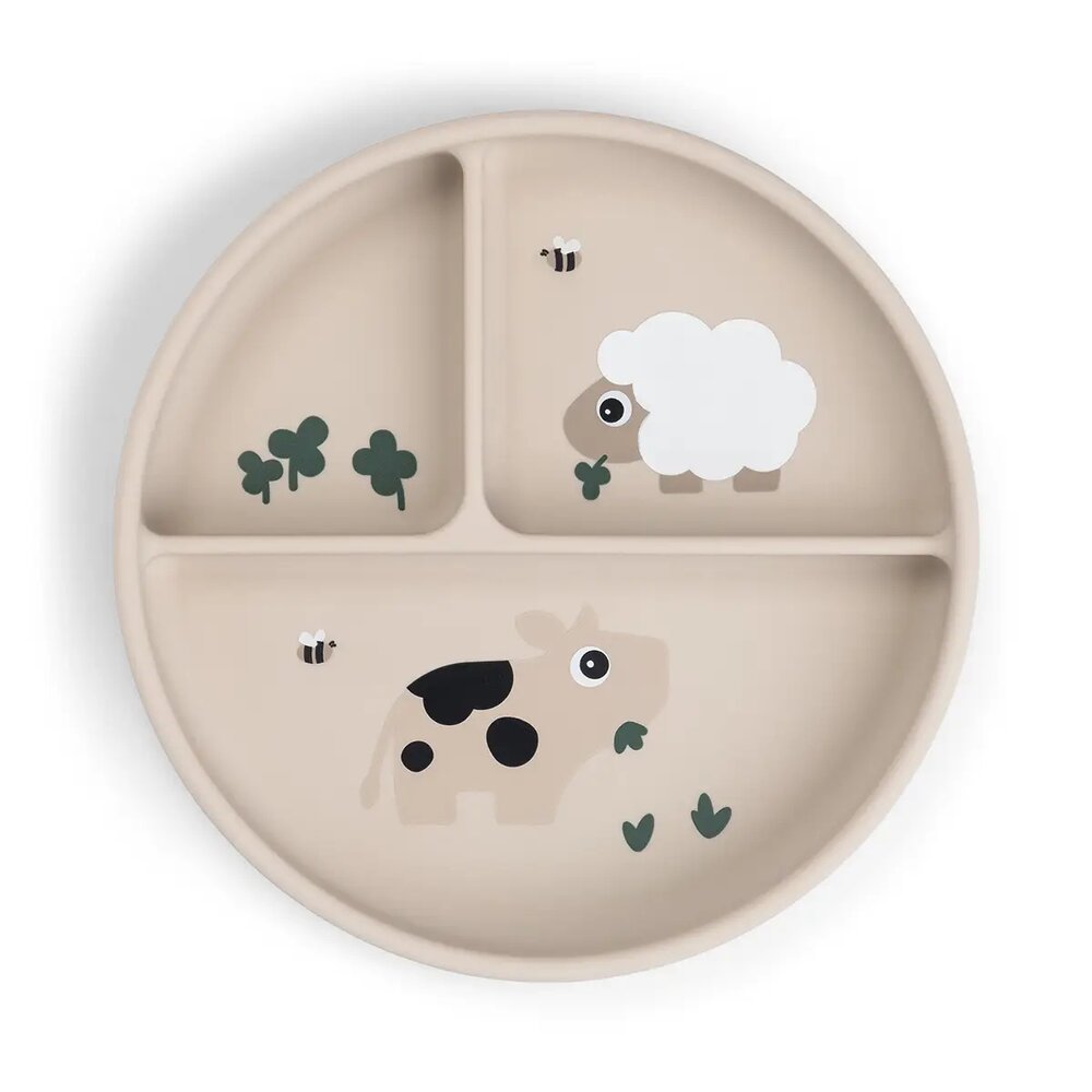 Stick&Stay compartment plate Tiny farm Sand Stick&Stay compartment plate Tiny farm Sand