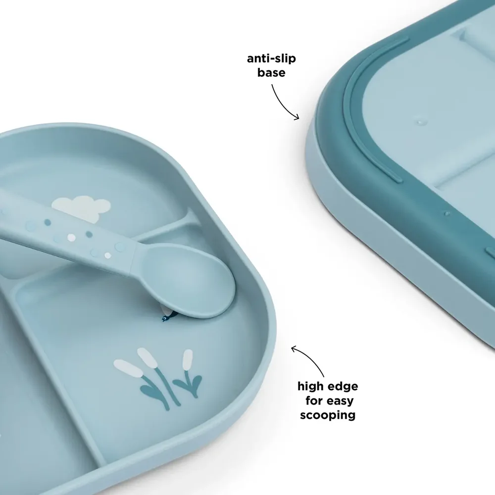 Foodie compartment plate Elphee Blue Foodie compartment plate Elphee Blue