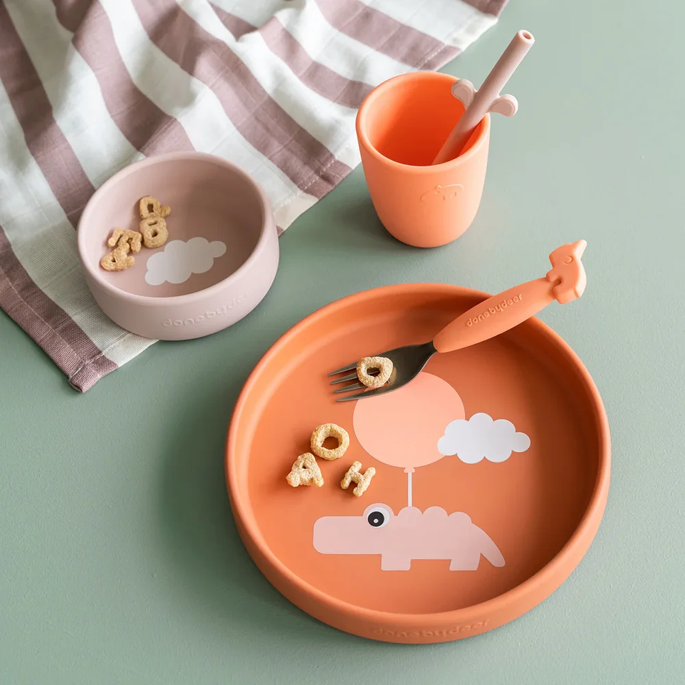 Silicone dinner set Happy clouds Pa