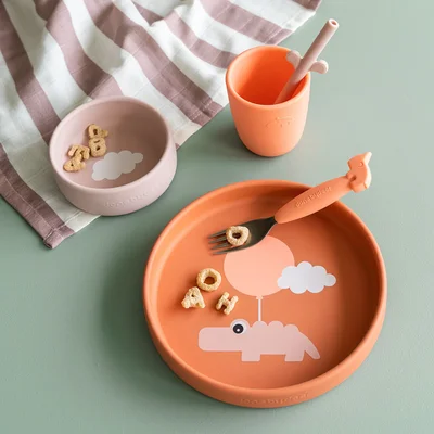 Silicone dinner set Happy clouds Pa