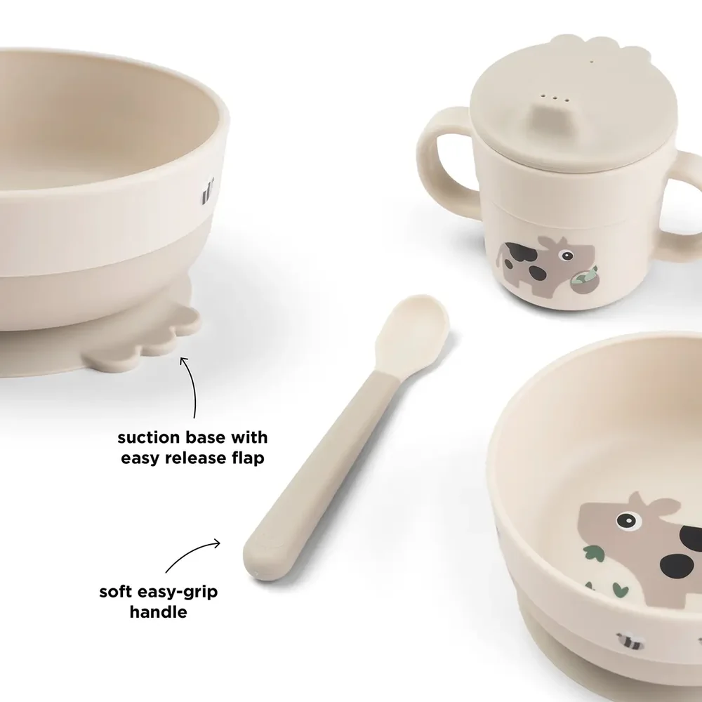 Foodie first meal set suction Tiny farm Sand Foodie first meal set suction Tiny farm Sand