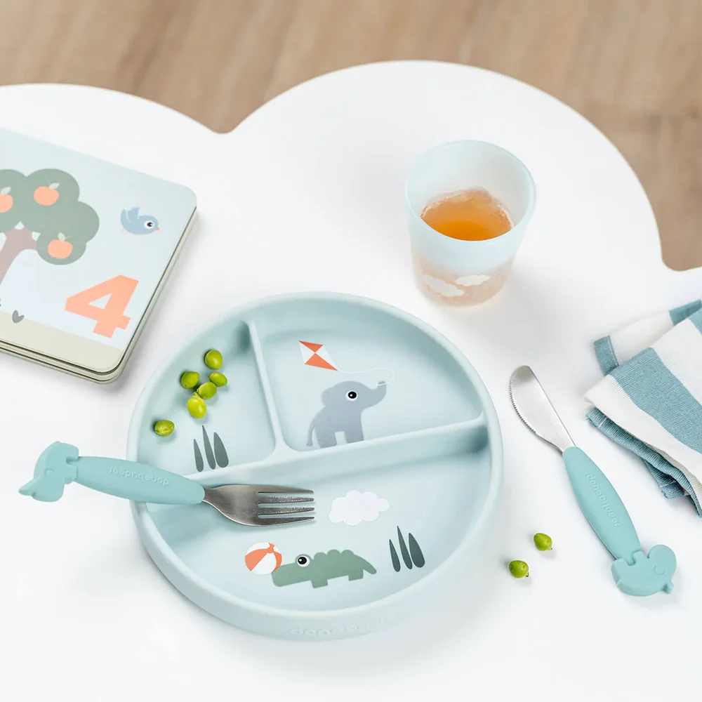 Stick&Stay compartment plate Playground Blue