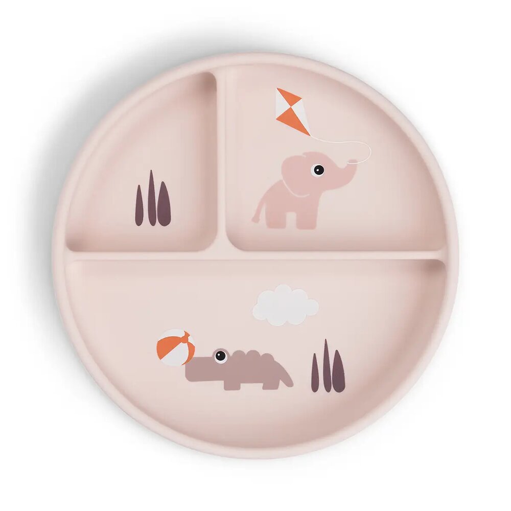 Stick&Stay compartment plate Playground Powder