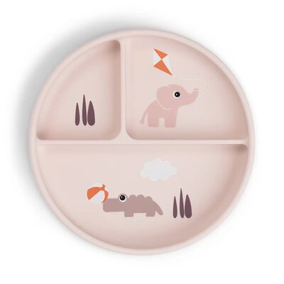 Stick&Stay compartment plate Playground Powder