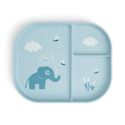 Foodie compartment plate Elphee Blue