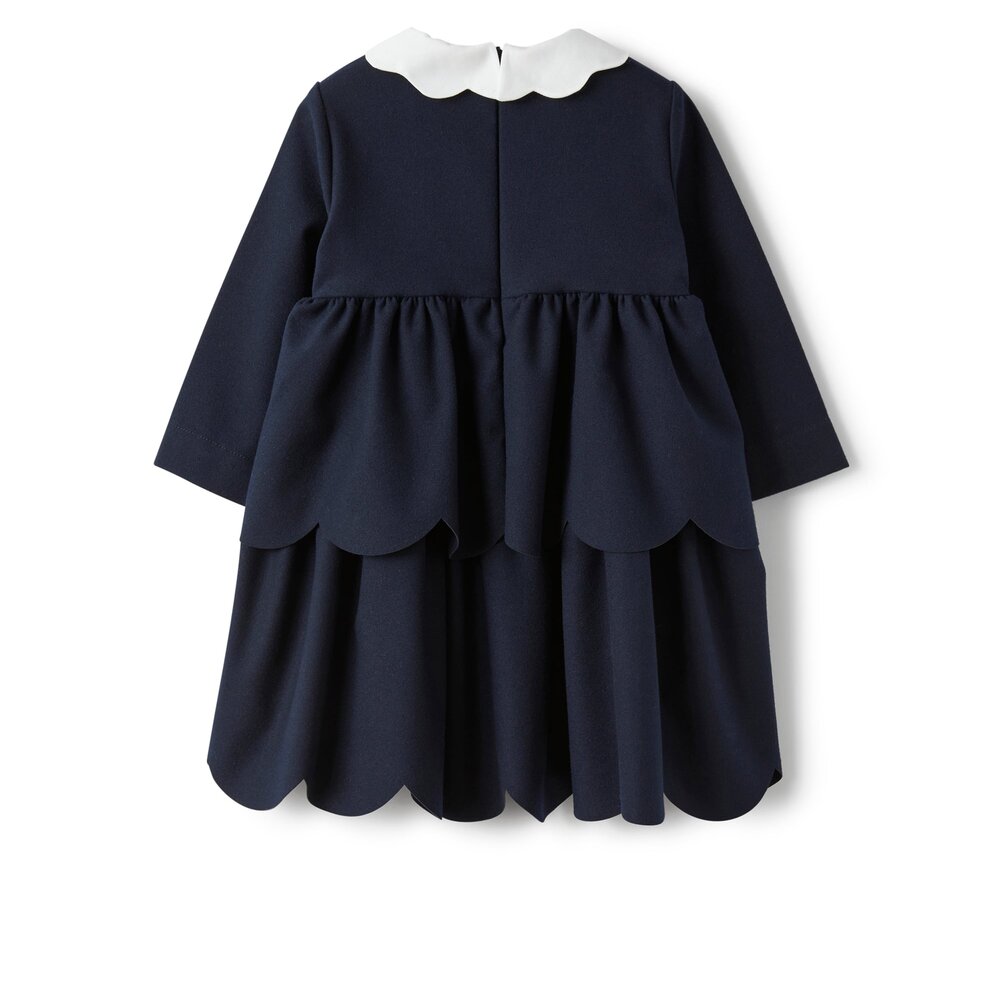 Jurkje donkerblauw met wit kraagje Blue