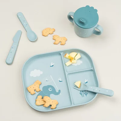 Foodie compartment plate Elphee Blue Foodie compartment plate Elphee Blue