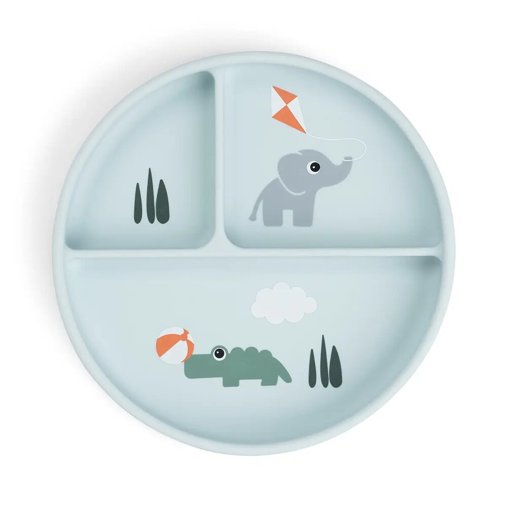 Stick&Stay compartment plate Playground Blue