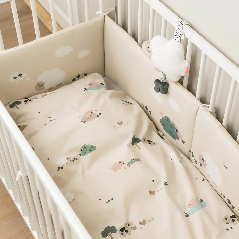 Beddengoed junior 100x140 cm Tiny farm Sand Beddengoed junior 100x140 cm Tiny farm Sand