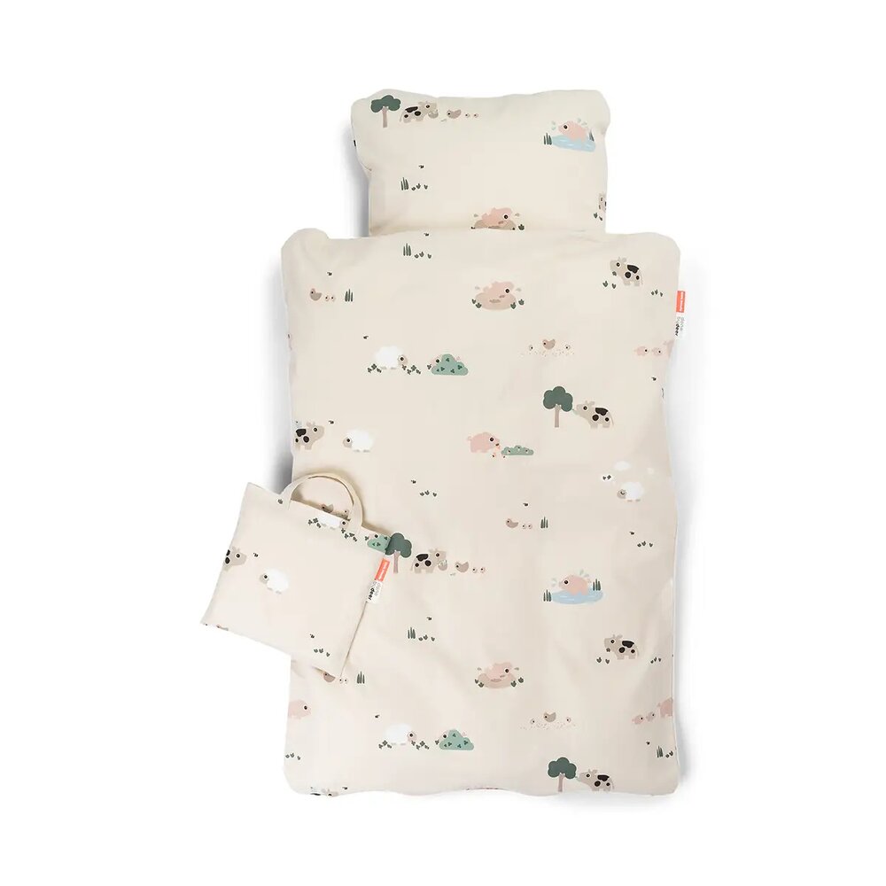 Beddengoed junior 100x140 cm Tiny farm Sand Beddengoed junior 100x140 cm Tiny farm Sand